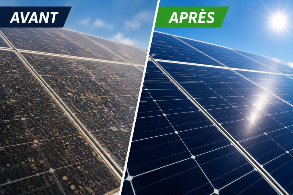 nettoyage de panneaux solaires